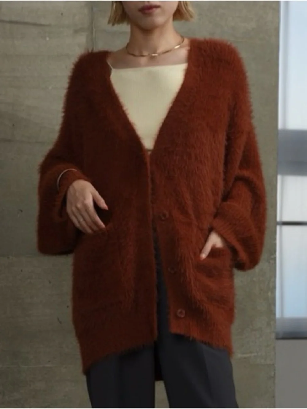 NWT T Tahari | Eyelash Cardigan in Chestnut | Medium